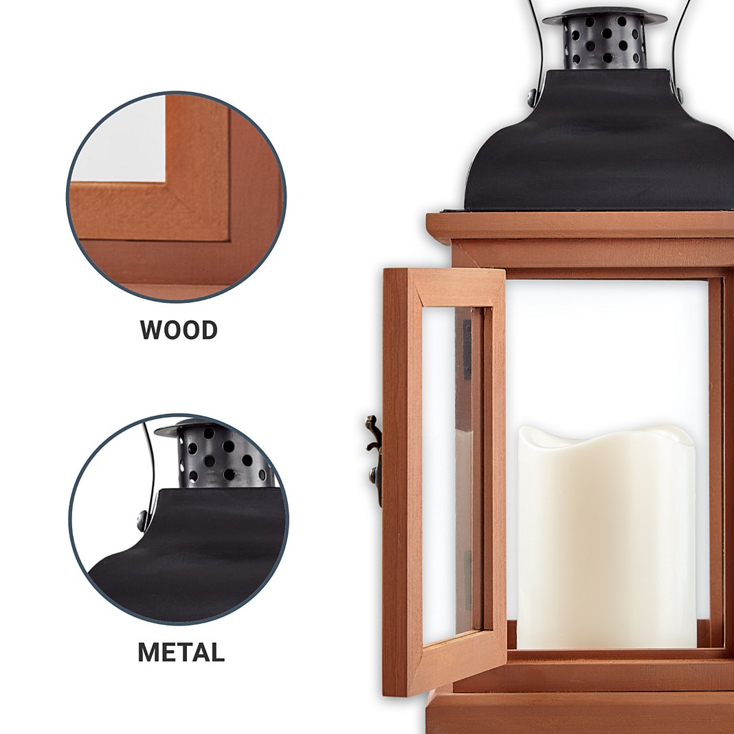 Blooms With Love Memorial Wood Lantern