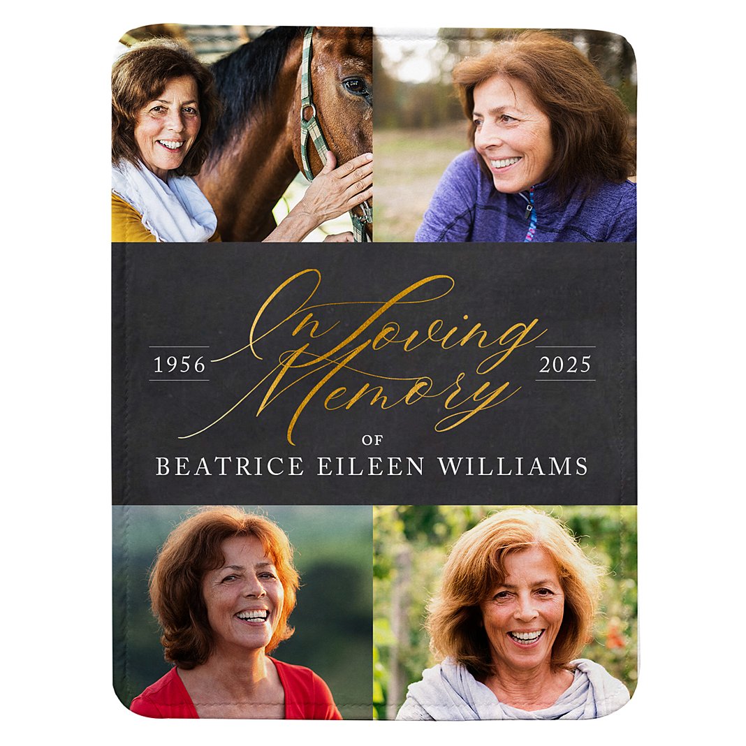 In Loving Memory Photo Plush Blanket