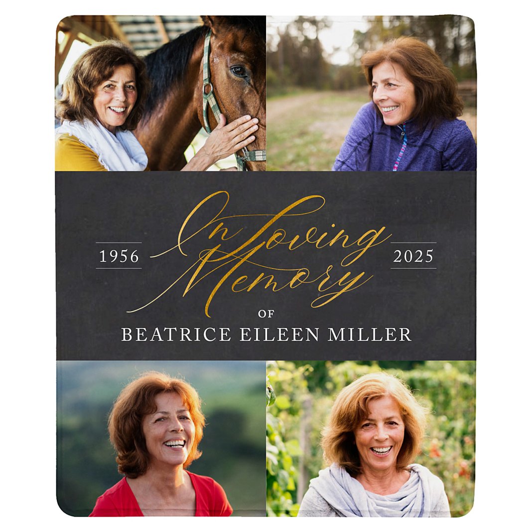 In Loving Memory Photo Plush Blanket