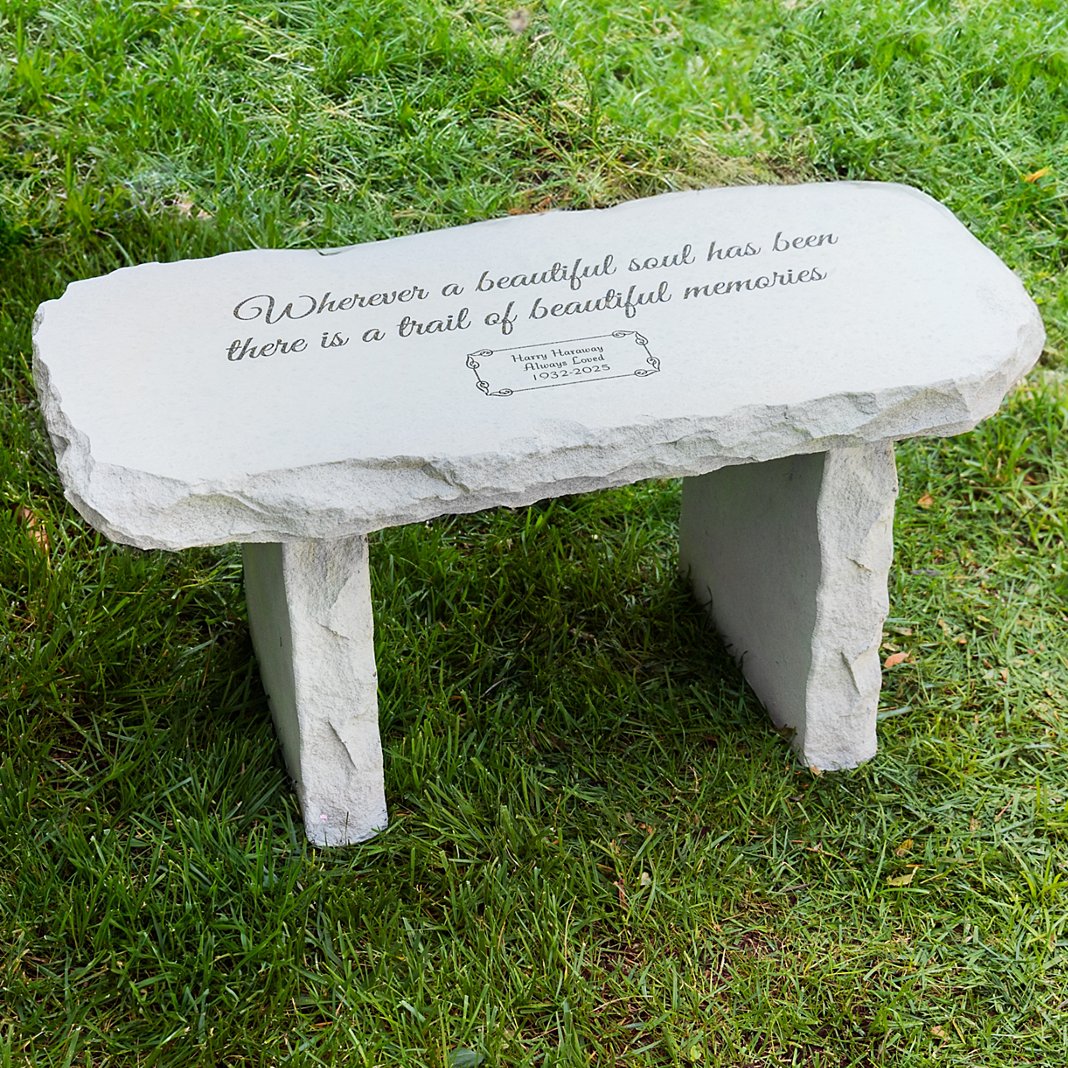 Beautiful Memories Sympathy Garden Bench