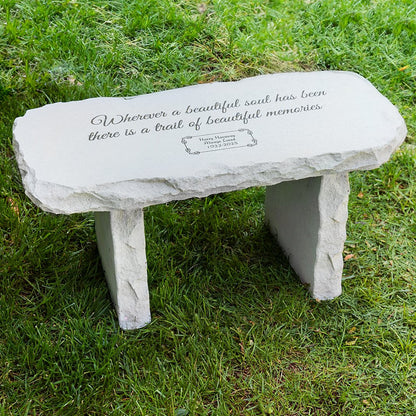 Beautiful Memories Sympathy Garden Bench