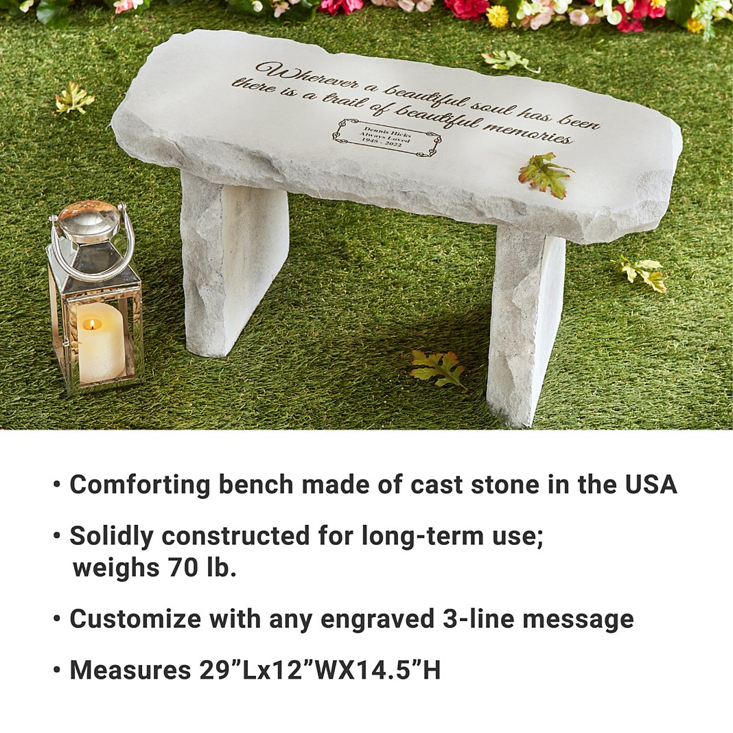 Beautiful Memories Sympathy Garden Bench
