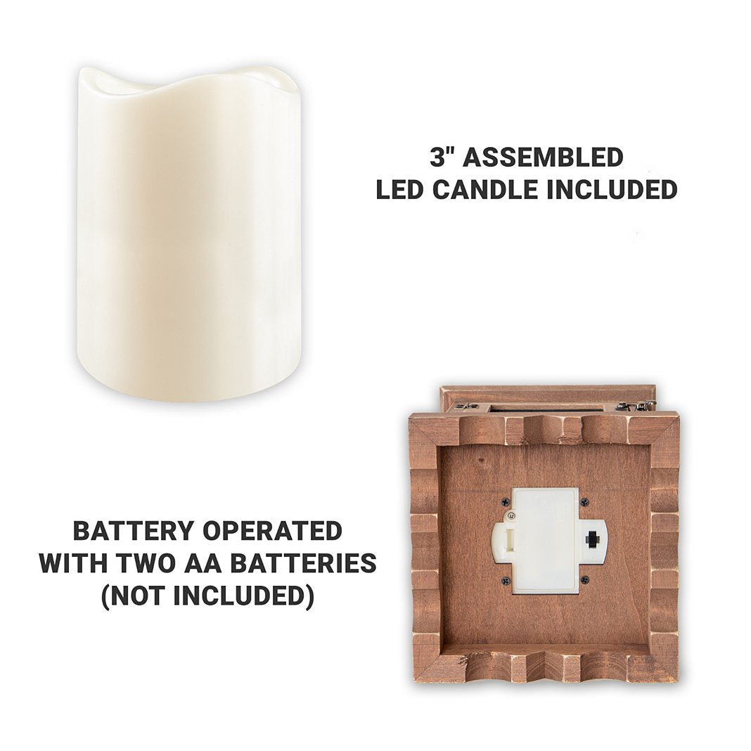 Blooms With Love Memorial Wood Lantern