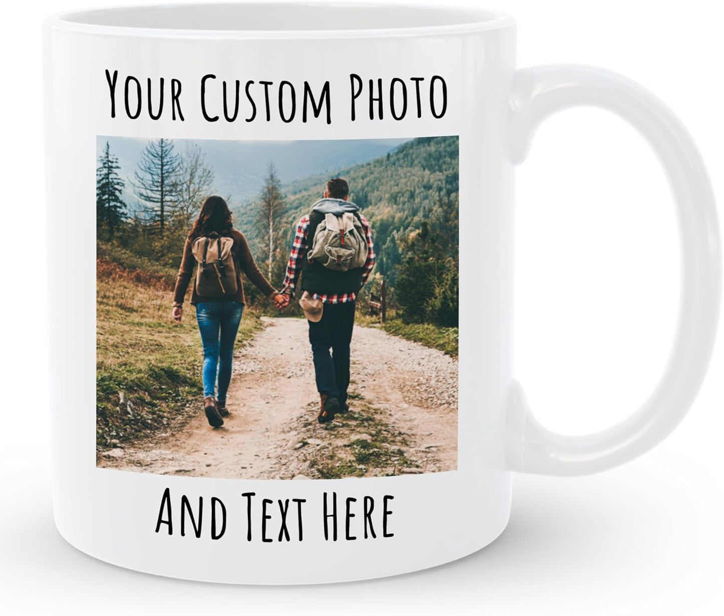 Personalized Coffee Mug, Custom Picture Text or Logo Ceramic Mug, Customized Gift for Men & Women
