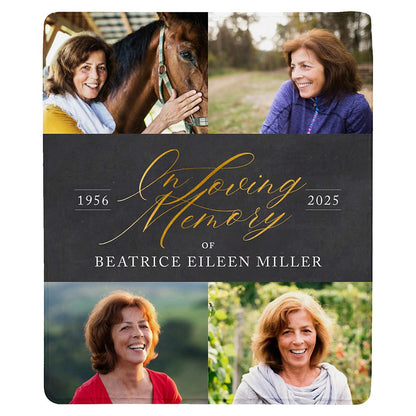 In Loving Memory Photo Plush Blanket