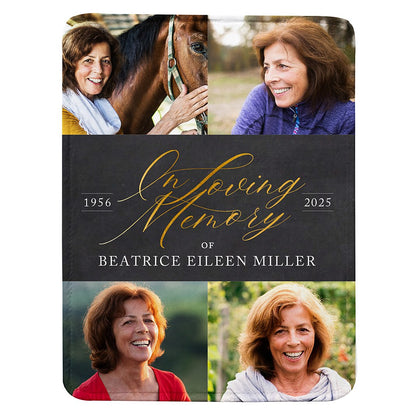 In Loving Memory Photo Plush Blanket