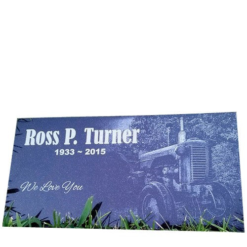 Tractor Granite Memorial Stone